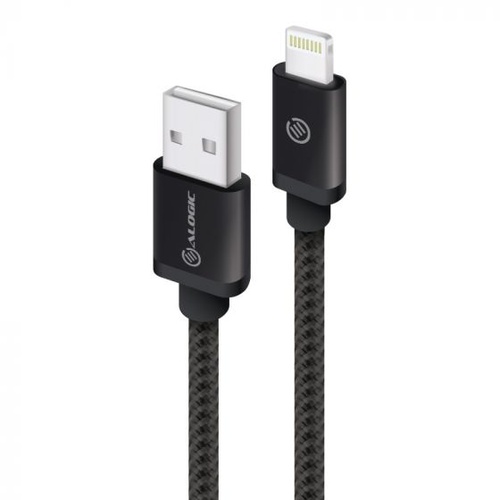 ALOGIC Prime Lightning to USB Cable - Charge & Sync - Mfi Certified - Black - 3m