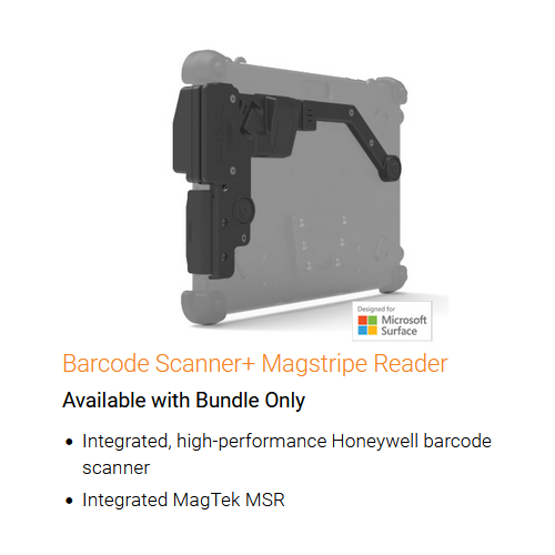 Surface Go 4 Rugged Case with Barcode & Mag Stripe Reader