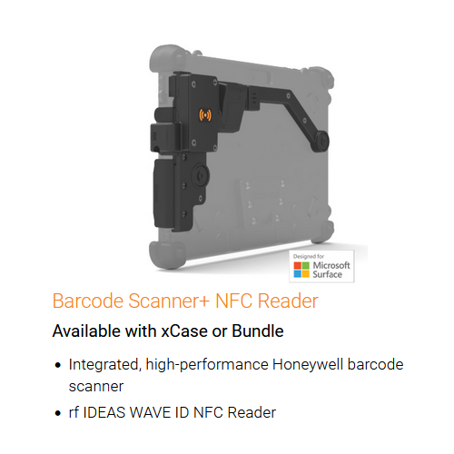 Surface Go 4 Rugged Case with Barcode & NFC Reader